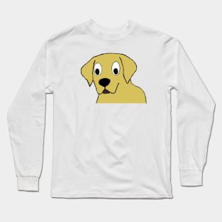 Yellow lab cartoon head Long Sleeve T-Shirt